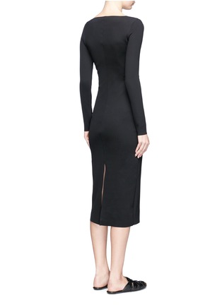 Back View - Click To Enlarge - THE ROW - 'Xenia' long sleeve bodycon neoprene dress