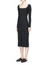 Front View - Click To Enlarge - THE ROW - 'Xenia' long sleeve bodycon neoprene dress