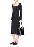 Figure View - Click To Enlarge - THE ROW - 'Xenia' long sleeve bodycon neoprene dress