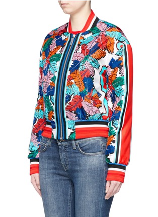 Front View - Click To Enlarge - EMILIO PUCCI - 'Bermuda Piscina' silk twill bomber jacket