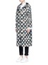 Front View - Click To Enlarge - VALENTINO GARAVANI - Oversized star print camouflage hooded coat