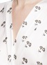 Detail View - Click To Enlarge - VICTORIA BECKHAM - Daisy print drape mock wrap dress
