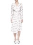 Main View - Click To Enlarge - VICTORIA BECKHAM - Daisy print drape mock wrap dress