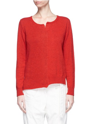 Main View - Click To Enlarge - ISABEL MARANT - 'Calgary' wool blend asymmetric sweater