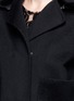 Detail View - Click To Enlarge - MS MIN - Detachable hood wool jacket