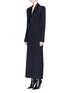 Front View - Click To Enlarge - HAIDER ACKERMANN - Sateen drape shawl lapel crepe coat