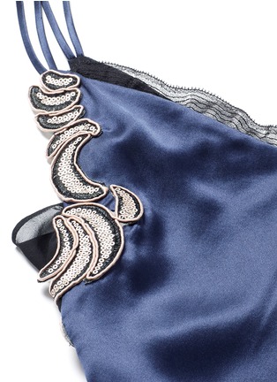 Detail View - Click To Enlarge - 3.1 PHILLIP LIM - Sequin floral lace silk camisole top