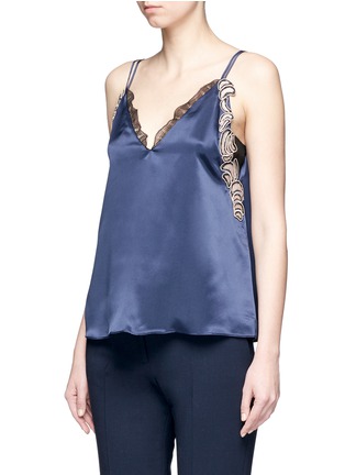Front View - Click To Enlarge - 3.1 PHILLIP LIM - Sequin floral lace silk camisole top