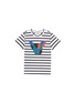Main View - Click To Enlarge - ÊTRE CÉCILE - 'Mini Me Dog' print stripe kids T-shirt