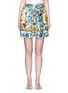 Main View - Click To Enlarge - - - Belted maiolica print silk shorts