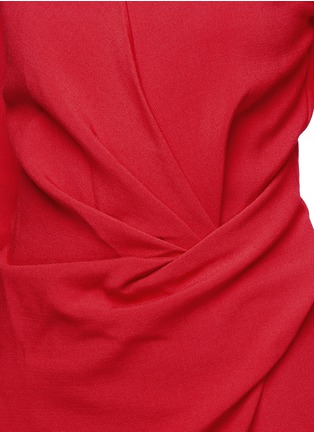 Detail View - Click To Enlarge - LANVIN - Ruched bow waist wool blend gown