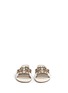 Front View - Click To Enlarge - RENÉ CAOVILLA - Strass pearl appliqué leather slide sandals