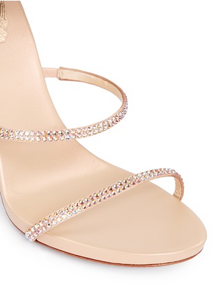 Detail View - Click To Enlarge - RENÉ CAOVILLA - 'Snake' strass pavé spring coil anklet sandals