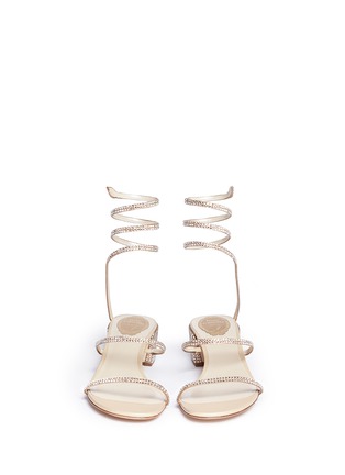 Front View - Click To Enlarge - RENÉ CAOVILLA - 'Snake' strass pavé spring coil sandals