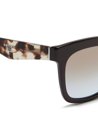 Detail View - Click To Enlarge - PRADA - Colourblock tortoiseshell acetate square sunglasses