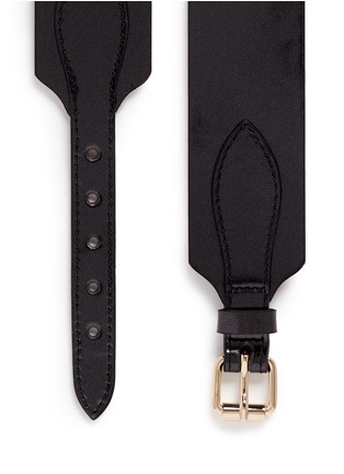 Detail View - Click To Enlarge - MAISON BOINET - Mirror leather corset belt