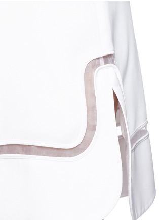 Detail View - Click To Enlarge - VICTORIA, VICTORIA BECKHAM - Wavy organza trim crepe skirt