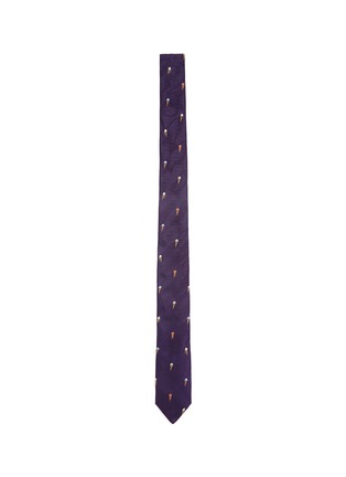Main View - Click To Enlarge - PAUL SMITH - Ice cream cone embroidery silk tie