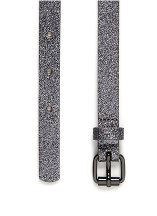 Detail View - Click To Enlarge - MAISON BOINET - Glitter covered leather belt