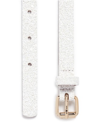 Detail View - Click To Enlarge - MAISON BOINET - Glitter covered leather belt