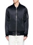 Main View - Click To Enlarge - AMIRI - Distressed trim charmeuse bomber jacket