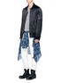Figure View - Click To Enlarge - AMIRI - Distressed trim charmeuse bomber jacket