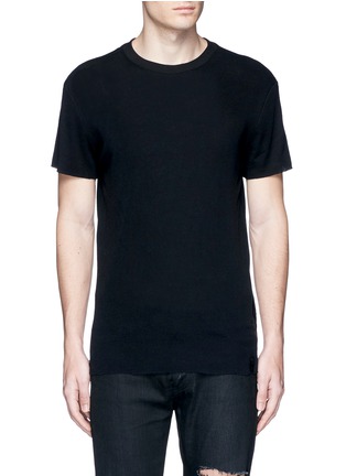 Main View - Click To Enlarge - AMIRI - Cotton-cashmere shred T-shirt
