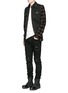 Figure View - Click To Enlarge - AMIRI - Windowpane check suede shirt