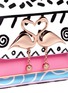 Detail View - Click To Enlarge - SOPHIA WEBSTER - Claudie' flamingo charm leather flap bag in Kapowski print