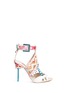 Main View - Click To Enlarge - SOPHIA WEBSTER - 'Nereida' bead fringe embroidered mixed leather sandals