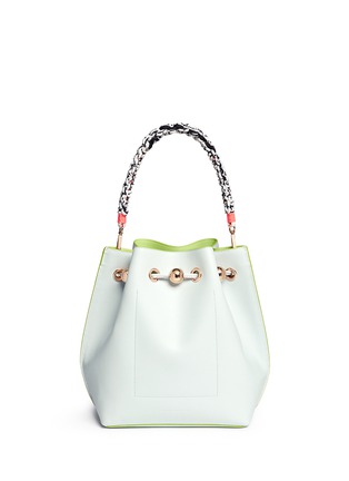 Back View - Click To Enlarge - SOPHIA WEBSTER - Romy' braided handle leather bucket bag