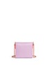 Back View - Click To Enlarge - SOPHIA WEBSTER - Claudie' flamingo charm leather flap bag
