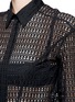 Detail View - Click To Enlarge - ALAÏA - 'Vienne' geometric cutout tiered shirt dress
