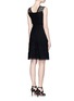 Back View - Click To Enlarge - ALAÏA - 'Vienne' geometric cutout ruffle tier knit dress