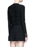 Back View - Click To Enlarge - ALAÏA - 'Vienne' geometric cutout perforated cropped cardigan