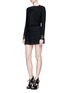 Figure View - Click To Enlarge - ALAÏA - 'Vienne' geometric cutout perforated cropped cardigan