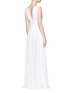 Back View - Click To Enlarge - ALAÏA - Ruched deep split jersey Grecian gown