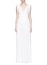 Main View - Click To Enlarge - ALAÏA - Ruched deep split jersey Grecian gown