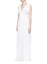 Figure View - Click To Enlarge - ALAÏA - Ruched deep split jersey Grecian gown