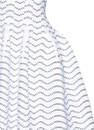 Detail View - Click To Enlarge - ALAÏA - 'Feline' triangle wave knit sleeveless flare dress