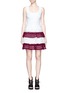 Main View - Click To Enlarge - ALAÏA - 'Vienne' geometric cutout perforated knit tier dress
