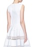 Back View - Click To Enlarge - ALAÏA - 'Vienne' geometric perforated knit top