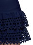 Detail View - Click To Enlarge - ALAÏA - 'Vienne' geometric cutout ruffle tier knit skirt