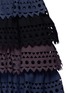 Detail View - Click To Enlarge - ALAÏA - 'Vienne' perforated ruffle tier sleeveless knit dress
