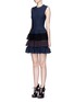 Figure View - Click To Enlarge - ALAÏA - 'Vienne' perforated ruffle tier sleeveless knit dress