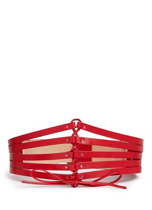 Main View - Click To Enlarge - ALAÏA - Multi strap wide leather belt