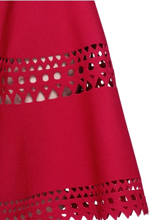 Detail View - Click To Enlarge - ALAÏA - 'Vienne' geometric cutout perforated knit dress