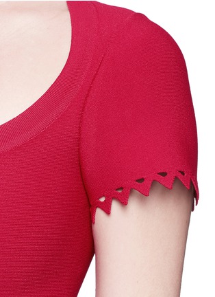 Detail View - Click To Enlarge - ALAÏA - 'Vienne' geometric cutout perforated knit dress