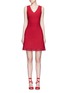 Main View - Click To Enlarge - ALAÏA - 'Vienne' perforated sleeveless flare knit dress