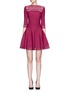 Main View - Click To Enlarge - ALAÏA - 'Vienne Large' perforated flare knit dress
